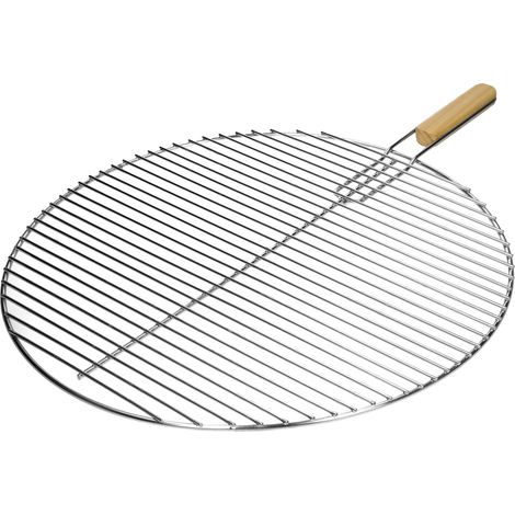 ECD Germany Grillrost aus Edelstahl rund Ø 54,5 cm mit abnehmbarem Griff, robust und rostfrei, Edelstahlgrillrost für Kugelgrill Grillkamin Buschbeck Gasgrill Feuerschalen Feuerkorb, Rundgrill Grill