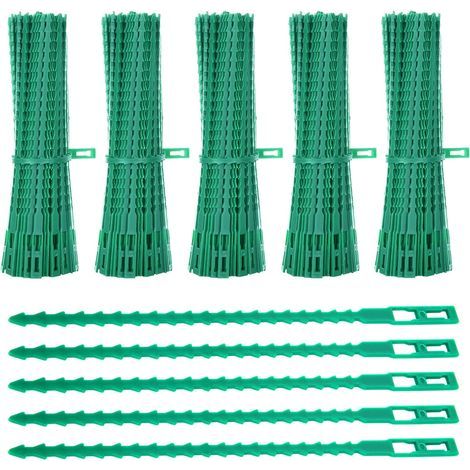 Packung mit 500 Pflanzenbindern, 17 cm verstellbare Gartenbinder, flexible Kunststoff-Kabelbinder für Tomatenpflanzen zur Unterstützung der Pflanzen (1/5)