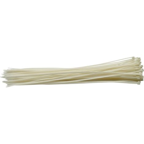Draper 70401 - Fascette per cavi in nylon, 4,8 x 400 mm, 100 pezzi, colore: Bianco