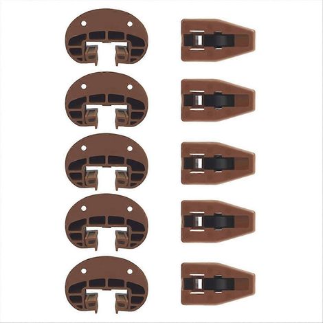 Glissières de tiroir 5 paires avec butée à roulettes pour montage sous tiroir (1/5)