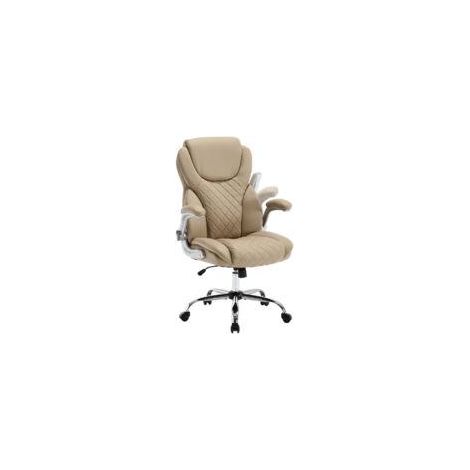 Chaise de bureau pivotante 360° marron, dossier réglable et capacité 180 kg, idéale pour un confort robuste et une mobilité optimale au travail quotidien.