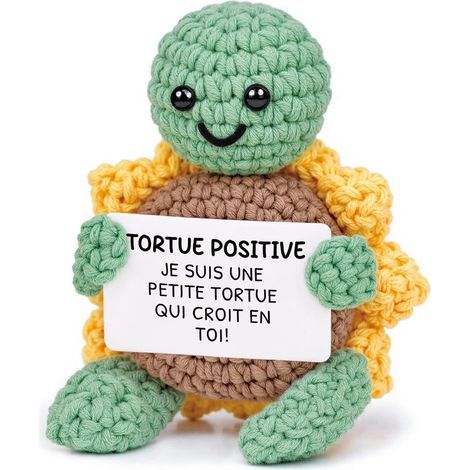 handgehäkelte Schildkröte aus Bio-Baumwolle mit Sonnenblumenmotiv, ideales Geschenk für Zuhause oder Büro (1/5)