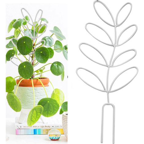 Petit treillis pour plantes en pot, treillis de jardin en fer forgé en forme de feuille pour plantes grimpantes décoratives d'intérieur et d'extérieur, support pour plantes grimpantes et rosiers (1/5)