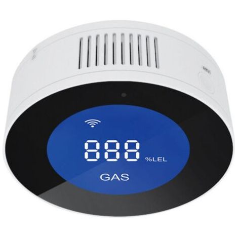 Détecteur de Gaz Connecté WiFi Intelligent, Détecteur de Fuite de Gaz Naturel/Méthane/GPL/Carbone, Écran LCD, Alarme 85dB, Compatible APP (1/5)