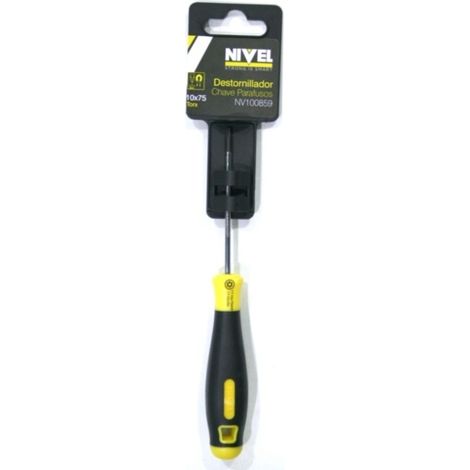 Destornillador Torx T-10X075 Mango Bimaterial Varilla Redonda Nivel (1/2)