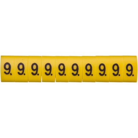 Marcador de cables OZ-3/9 amarillo E04ZP-01020501000 /100 unidades/