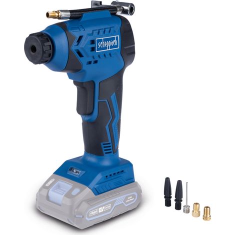 [JAMAIS UTILISÉ] Scheppach Gonfleur sans fil IXES 20V - C-AC20-X - 7bar - Affichage LCD - Arrêt auto - Ensemble d'Accessoires inclus - Compresseur portatif - Vendue sans batterie ni chargeur (1/5)
