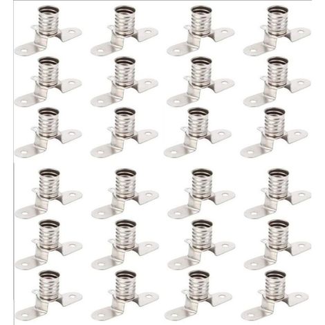 Douille E10 pour ampoule – Lot de 24 pièces – Fer ignifuge jusqu'à 230V 200W – Pour expériences électriques et dispositifs scientifiques (1/5)