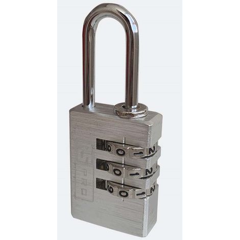 Cadenas à combinaison RS PRO en Aluminium, Ø anse 3mm ( Prix pour 1 ) (1/3)