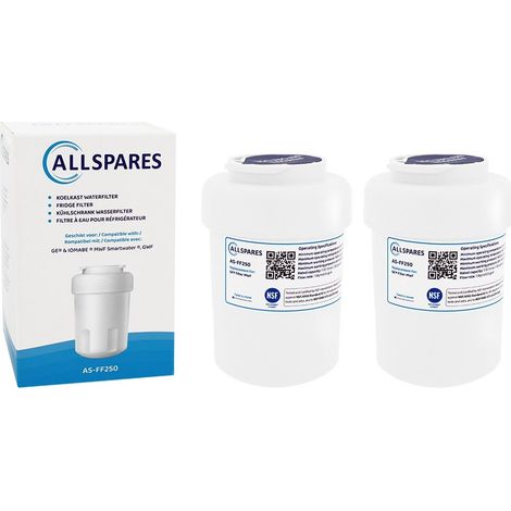Filtro de agua AllSpares (2x) para refrigerador apto para GE MWF (1/5)