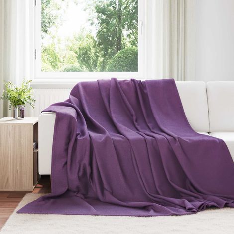 vidaXL Couvertures à jeter 6 pcs Violet 240 x 220 cm Toison