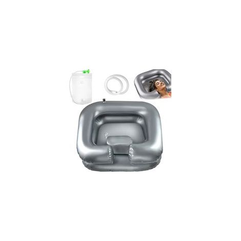 Lavabo à Cheveux Gonflable, Avec pommeau de douche et sac à eau, Bassin Gonflable pour Laver, Bac à shampoing gonflable, Système de douche, Grande vasque gonflable, Portable Lavabo Gonflable
