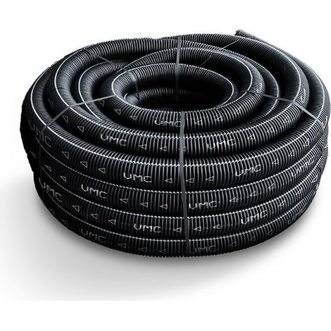 Tubo flessibile corrugato, liscio interno con trattamento antibatterico diam. interno 75 esterno 90 mm rotolo da 50 metri. Colore bianco (1/3)