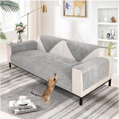Dicke, L-förmige Sofahülle für 1-, 2-, 3- und 4-Sitzer-Sofas, schützende Sofahülle, universelle rutschfeste Sofahülle (1/5)