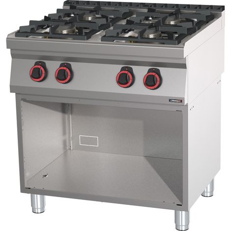 Fourneau gaz professionnel - 4 feux - 80cm - Casselin