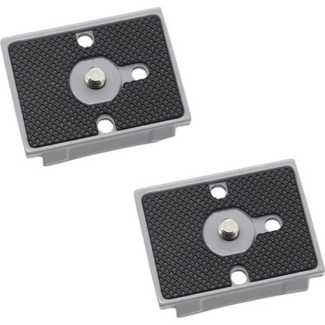 Piastre a sgancio rapido con viti da 1/4", compatibili con il treppiede universale Manfrotto 200PL-14 con piastre a sgancio rapido, 2 pezzi (1/4)