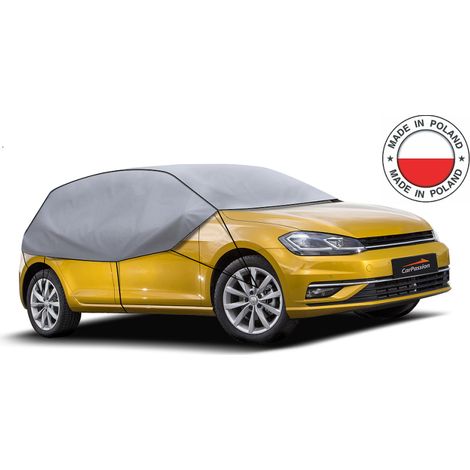 Wasserdichte Halbhülle für Auto (Hatchback oder Kombi), Größe M-L 275–295 cm x 75 cm, grau, CarPassion