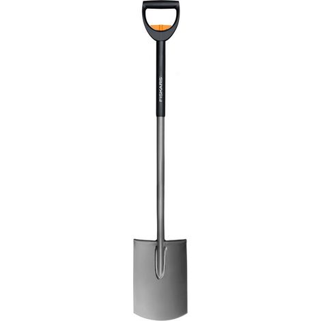 Fiskars – Pelle de jardin télescopique 125 cm – Acier au carbone durci – Manche réglable de 105 à 125 cm – Tête de 19 cm pour sols souples (1/10)