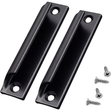Stück (schwarze) Griffe aus Aluminiumlegierung, geeignet für Schiebetüren, Balkontüren, Schubladen und Fenster, inklusive Schrauben.