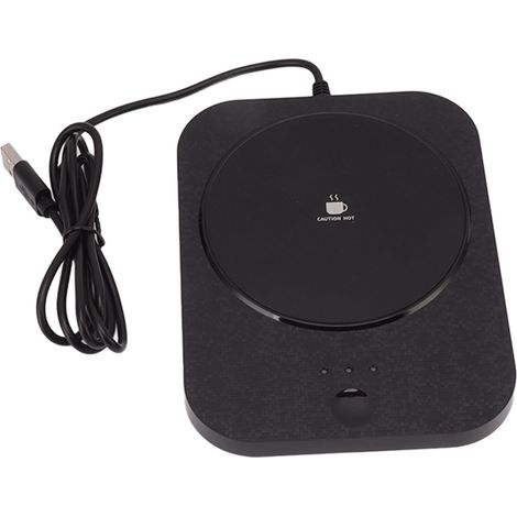 USB-Tassenwärmer mit 3 Geschwindigkeitsstufen, automatischer Abschaltung, Schnellheizplatte für Kaffee, Milch und Getränke, schwarz (1/5)