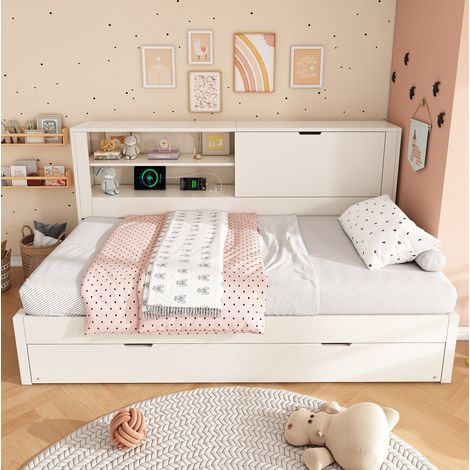 Cama sofá dormitorio con arrastre y almacenaje OKMYHOME (1/5)