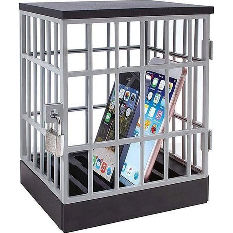 Lot de 2 Support de téléphone portable pour prison, coffre-fort pour smartphone, salle de classe, maison, table, bureau, gadget de rangement - Idée cadeau originale pour le temps en famille et les fêt (1/4)