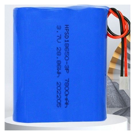 3.7V 7800mAh 3s 18650 lithium-ion rechargeable battery, used in CCTV cameras and other equipment. (1/3)