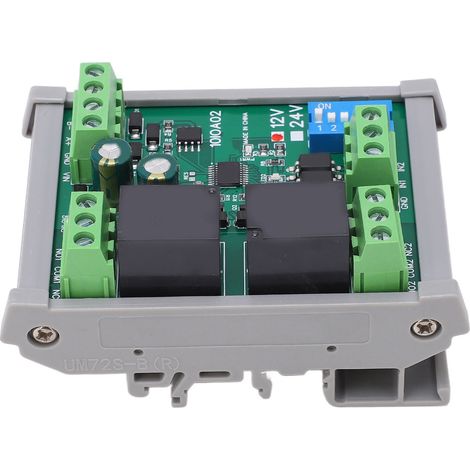 Module relais 2 canaux RS485 multifonction avec boîtier, commande 12V DC (1/5)