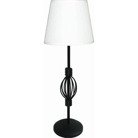 Lampe de table Candellux Rosette noire métal E14 48cm (1/2)