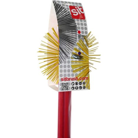Kit scovolo per pulizia camino in piattina d'acciaio lunga 7 metri, spazzola in nylon Ø 250 mm
