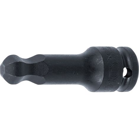 BGS Kraft-Bit-Einsatz Länge 75 mm Antrieb Innenvierkant 12,5 mm (1/2") Innensechskant mit Kugelkopf 14 mm - 5488-14 (1/2)