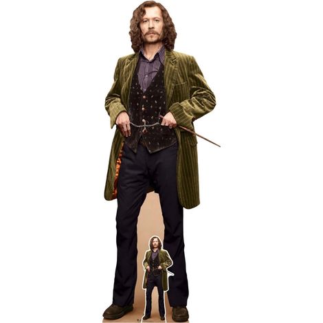 Figurine en carton Sirius Black avec une baguette magique Film Harry Potter Hauteur 178 cm (1/5)