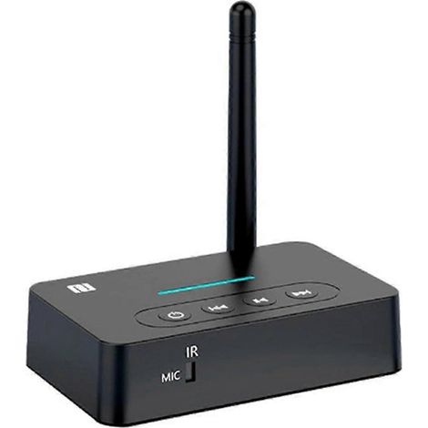 Adaptateur audio Bluetooth 5.1 avec NFC, AUX, microphone 3,5 mm et télécommande pour émetteur et récepteur de musique sans fil. (1/5)