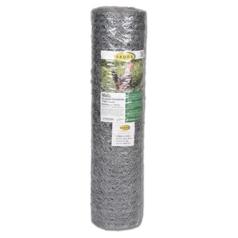 Faura - MALLA METALICA HEX./GALV. 41mm - 0,7mm 0.5x10 m - 0.5x10 m -