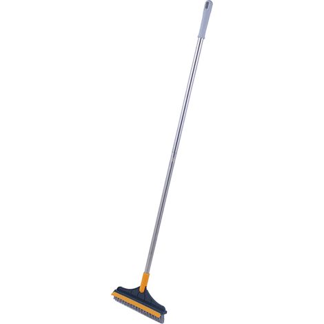Cepillo de limpieza con rasqueta giratoria de 120°, mango largo para esquinas, cocina, baño (azulejos, vidrio).
