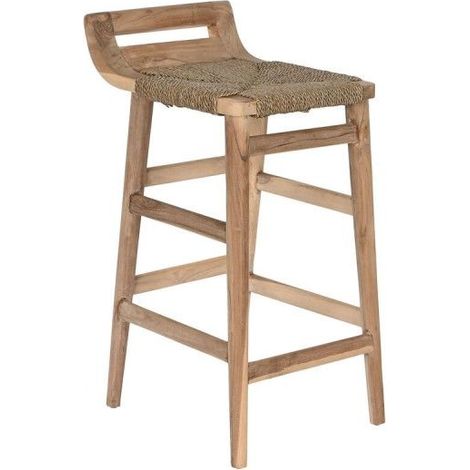 Tabouret Teck Fibre 37X45X77 Naturel (1/5)