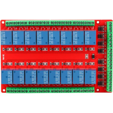 Carte d'interface de module de relais à 16 canaux de type isolé, déclencheur de niveau haut/bas (DC 5V) (1/5)