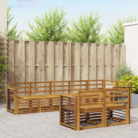 vidaXL Sofagarnituren 8 pcs Natur Massivholz Akazie (1/5)