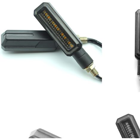 12V electric double-sided square turn signals for motorcycles, compatible with Leibang 065 turn signals. (1/3)