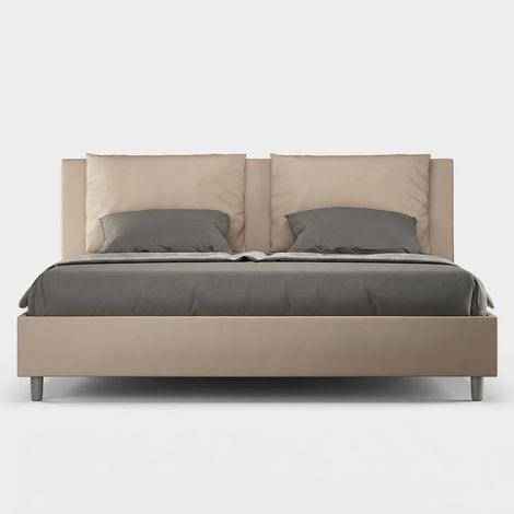 Doppelbett mit Bettkasten, modernes Design Antea 200x200 - Beige