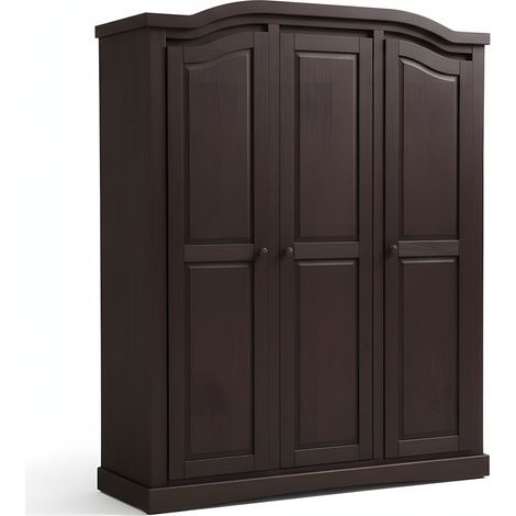 Rico Kleiderschrank 3-türig Breite 152 cm, Höhe 193, braun, gewachst/gebeitzt