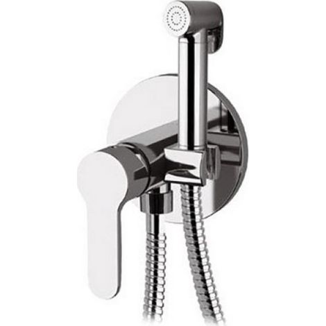 SET MISCELATORE A INCASSO CON DOCCETTA SHUT-OFF TONDA Cromo