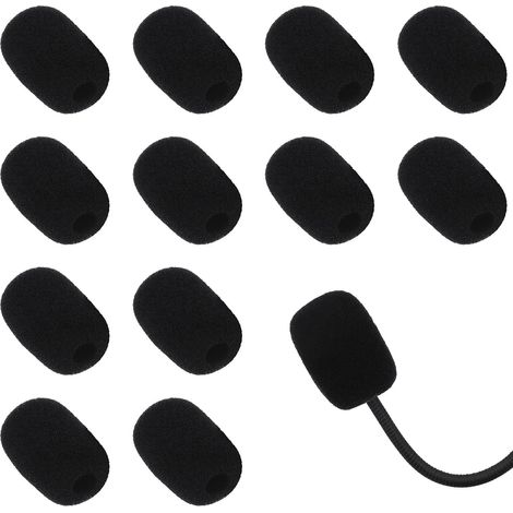 12 Stück Hohe Dichte Schaumstoff Mikrofon Windschutz,Schwarz Universal Handheld Mikrofonabdeckung,Popschutz Mikrofon Abdeckung,für KTV,Familienfeier Outdoor,Aktivitäten und Bühnenperformances (1/5)