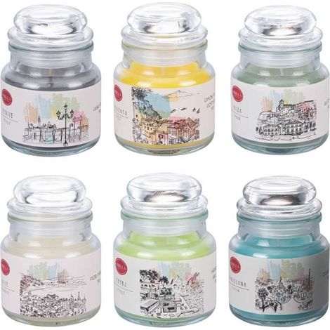 CITY CANDELA GIARA PICCOLA 6 COLORI ASSORTITI  90 GR (1/5)