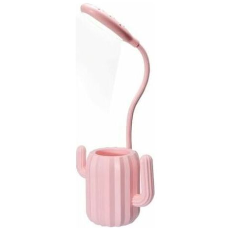 Lampe de Bureau Sans Fil, Lampe de Table Liseuse LED Tactile Luminosité Ajustable avec Pot à Crayon Bureau Décoration Cadeau Originale pour Ado Fille Enfant - Rose (1/4)