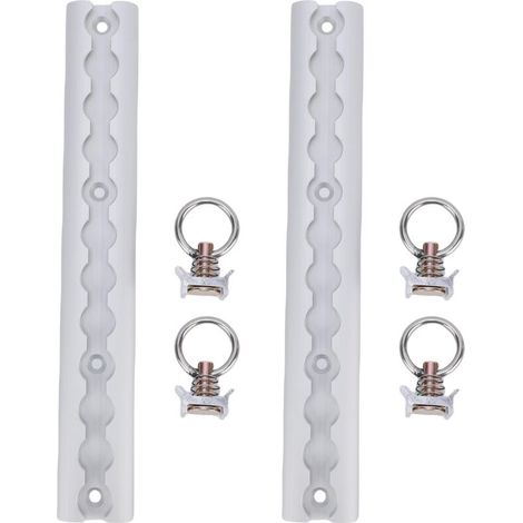 Barra di fissaggio a L in alluminio, spessore 304 mm, con 4 anelli rotondi, per moto, quad, moto da fuoristrada e pickup (argento). (1/4)