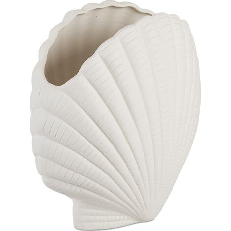 Vase coquillage - Dolomite blanche - GUSCIO - 17x9x24 cm (1/3)