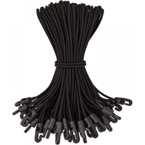 Tendeurs élastiques pour bâche de piscine – Lot de 50 pièces en caoutchouc haute résistance avec crochets métalliques (1/5)