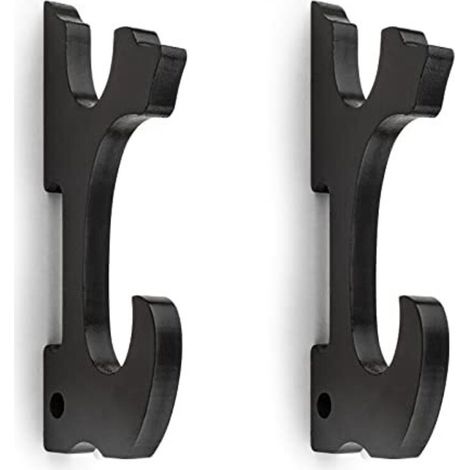 Juego de 2 soportes de pared acolchados para katana, soporte para sable, ganchos ajustables para tanto, estoque, sable de luz, espada samurái, espada de cosplay, Tanjirou, soporte para armas de Demon (1/5)