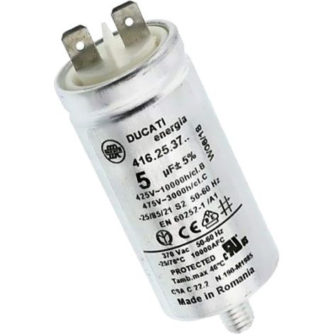 CONDENSATORE DUCATI 5MF 5,0UF-475V FASTON 6,3MM ASCIUGATRICE
